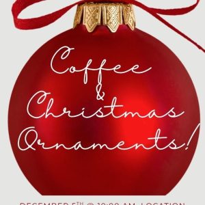 red and gold simple christmas ornament instagram post